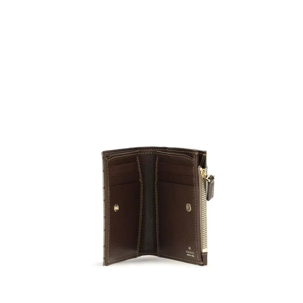 Gucci Gucci Brown Cotton Wallet