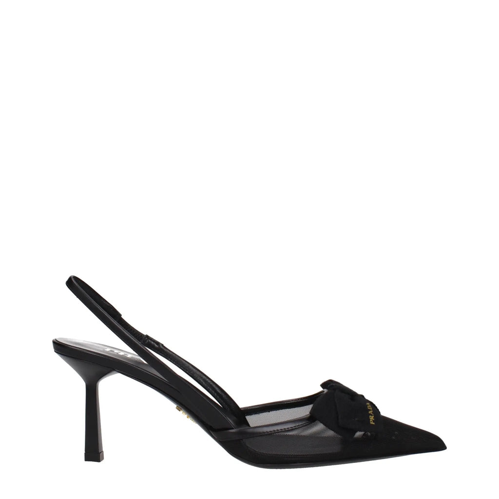 Prada Black Fibres High Heel Pumps