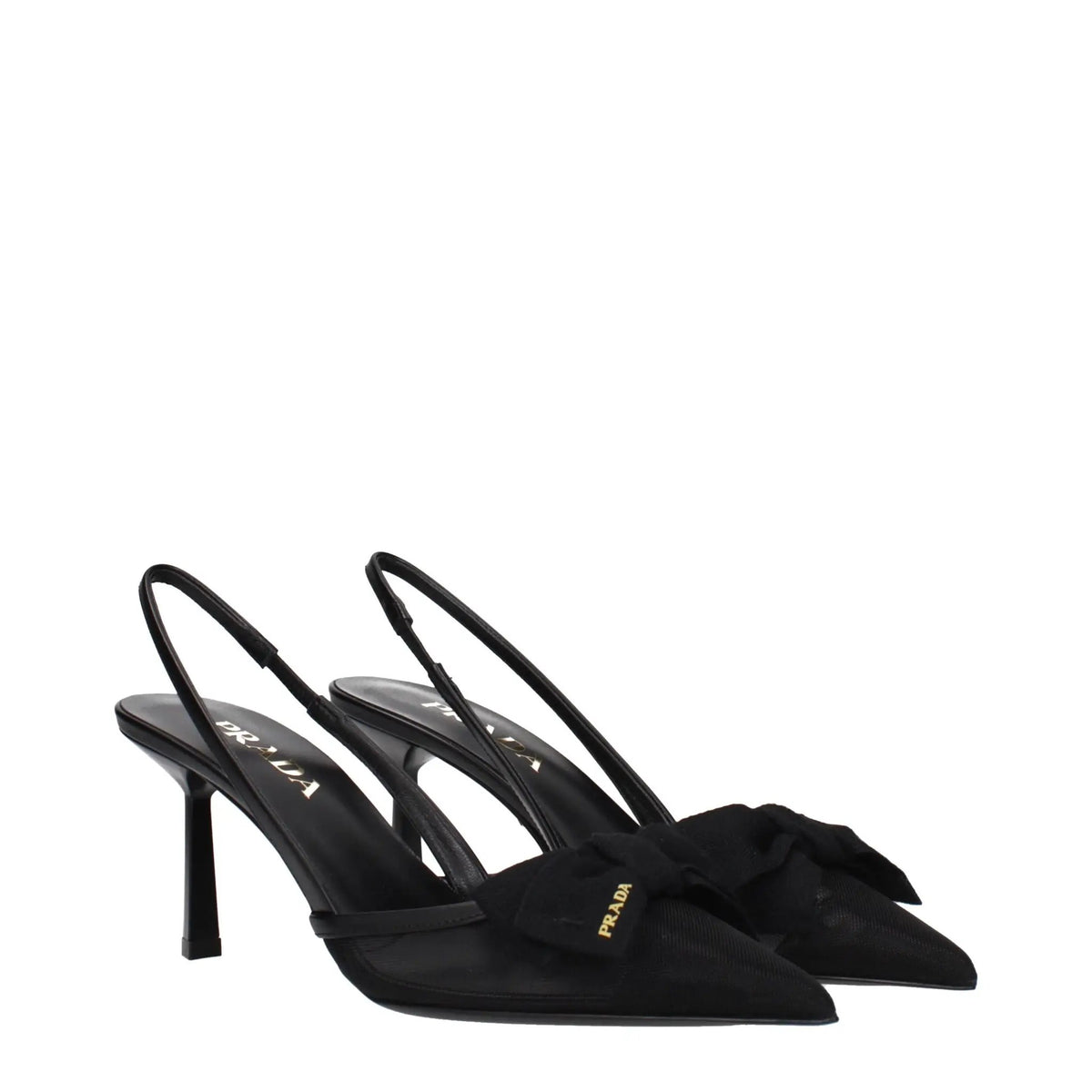 Prada Black Fibres High Heel Pumps