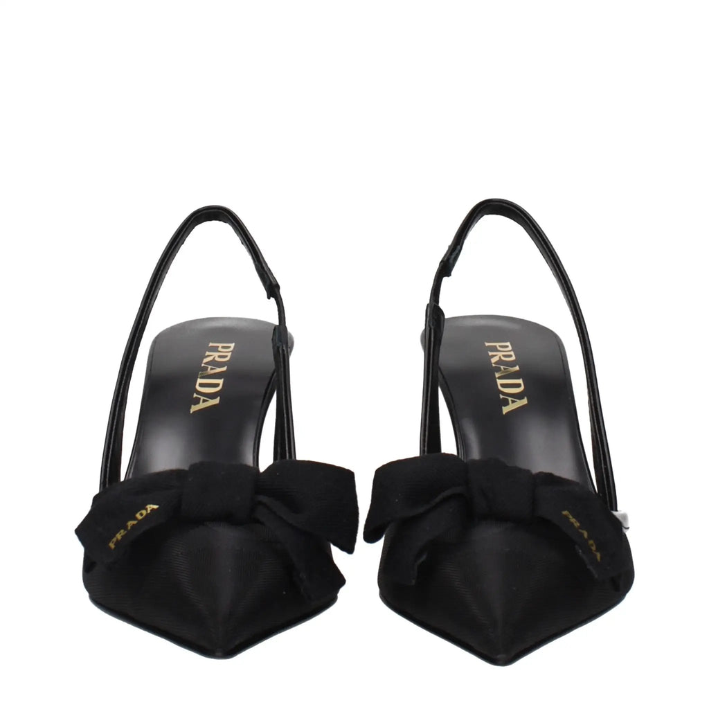 Prada Black Fibres High Heel Pumps