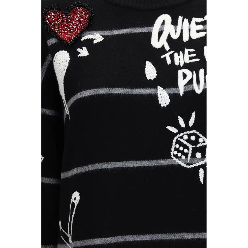PINKO Black Wool Oves Aries Sweatshirt