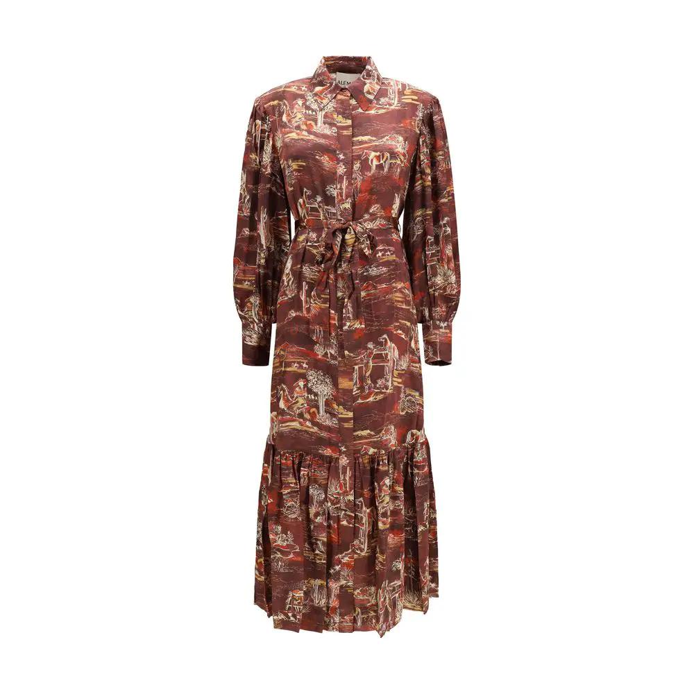 Alemais Alemais Brown Silk Casual Dress
