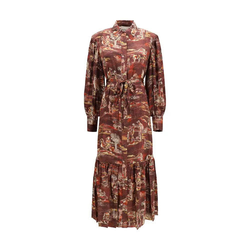 Alemais Alemais Brown Silk Casual Dress