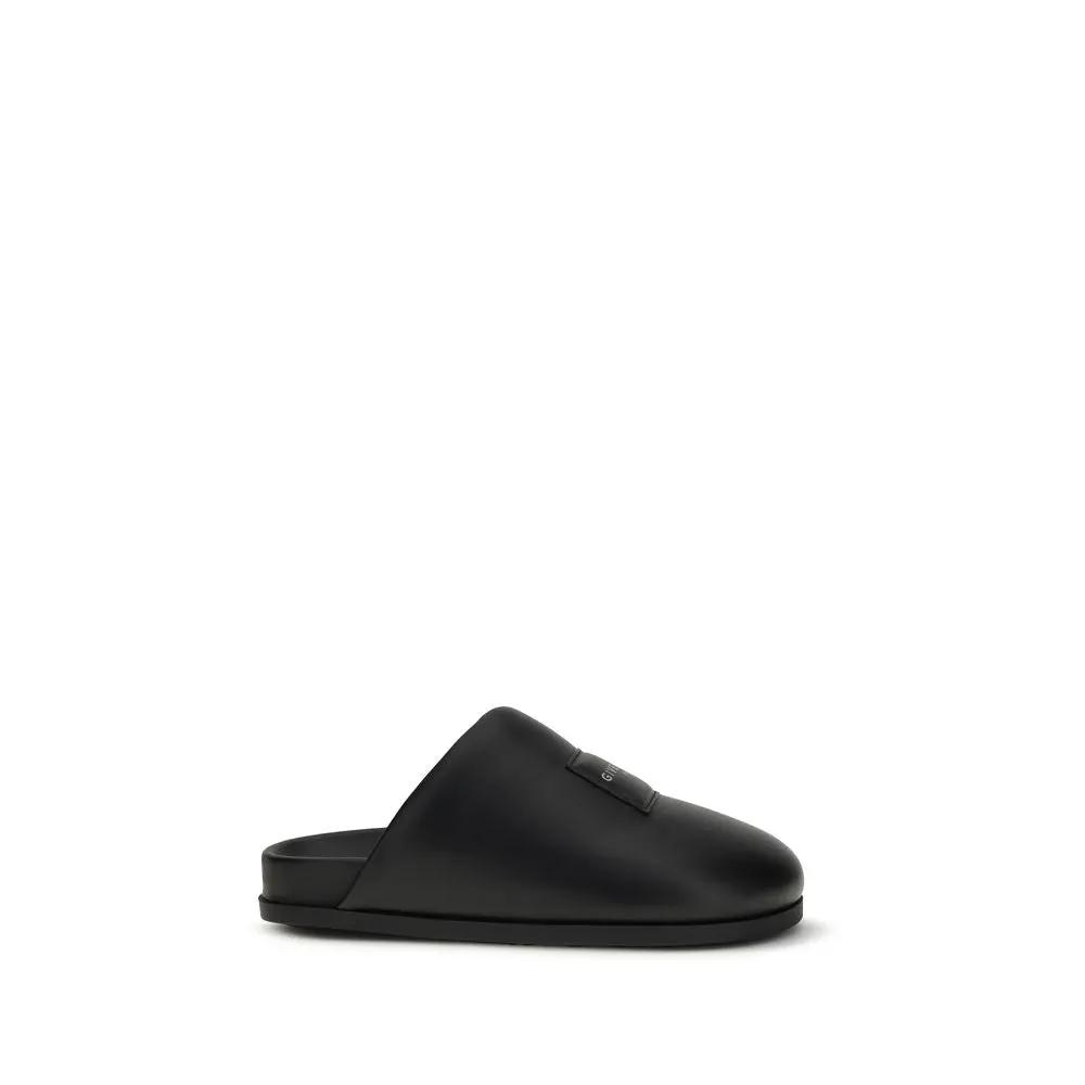 Mules Givenchy en cuir de veau noir Bos Taurus