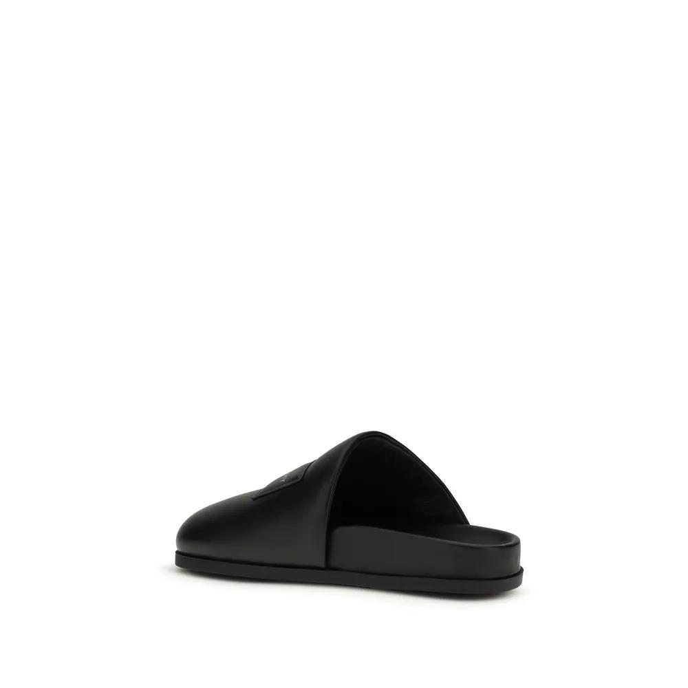 Mules Givenchy en cuir de veau noir Bos Taurus