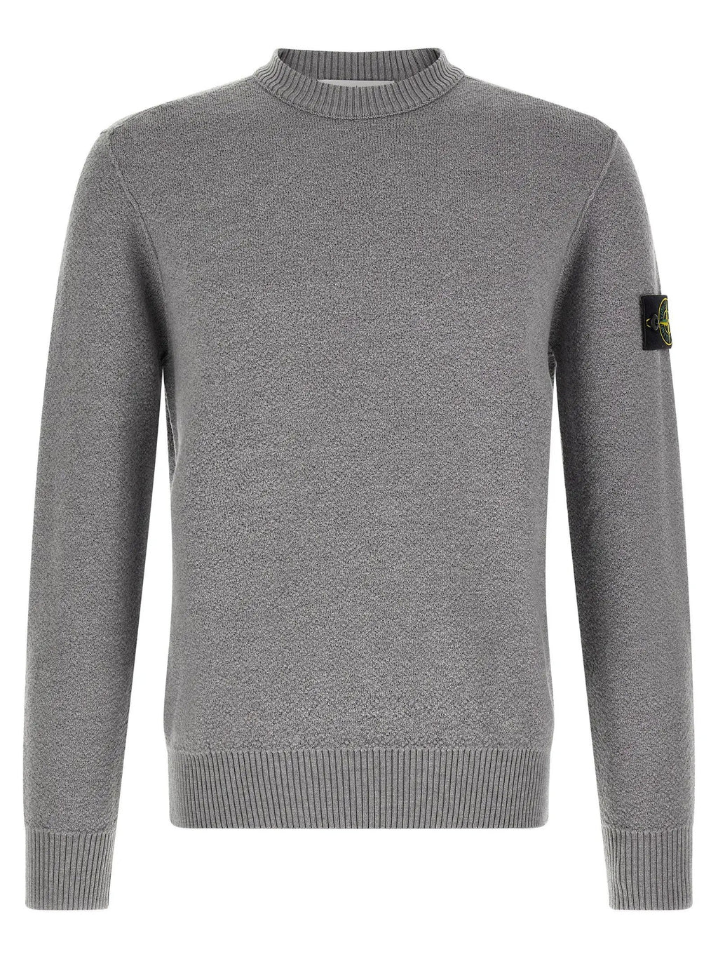 Stone Island Gray Virgin Wool Cardigan