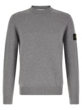 Stone Island Gray Virgin Wool Cardigan