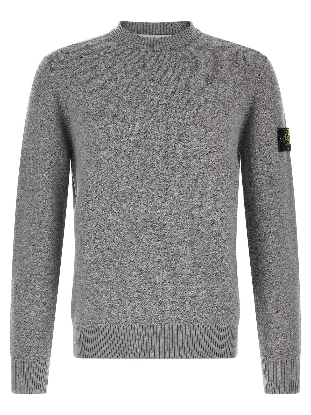 Stone Island Gray Virgin Wool Cardigan