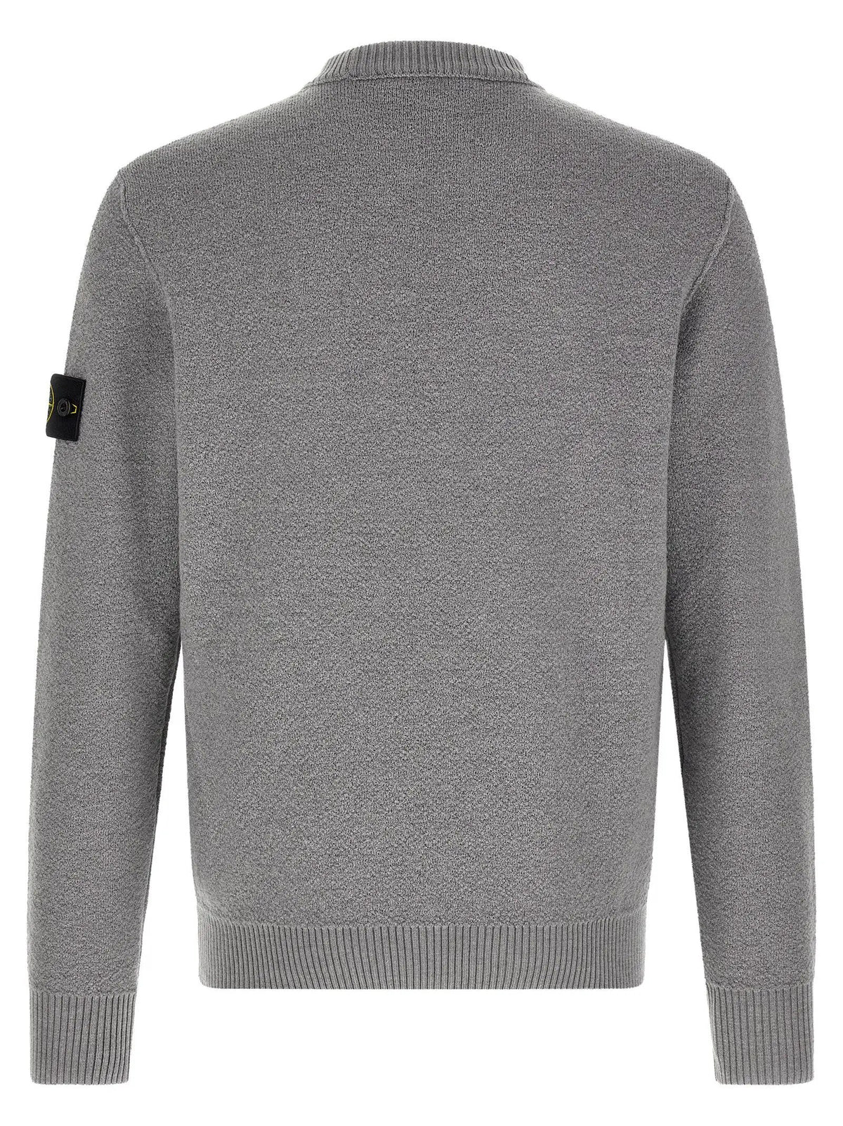 Stone Island Gray Virgin Wool Cardigan