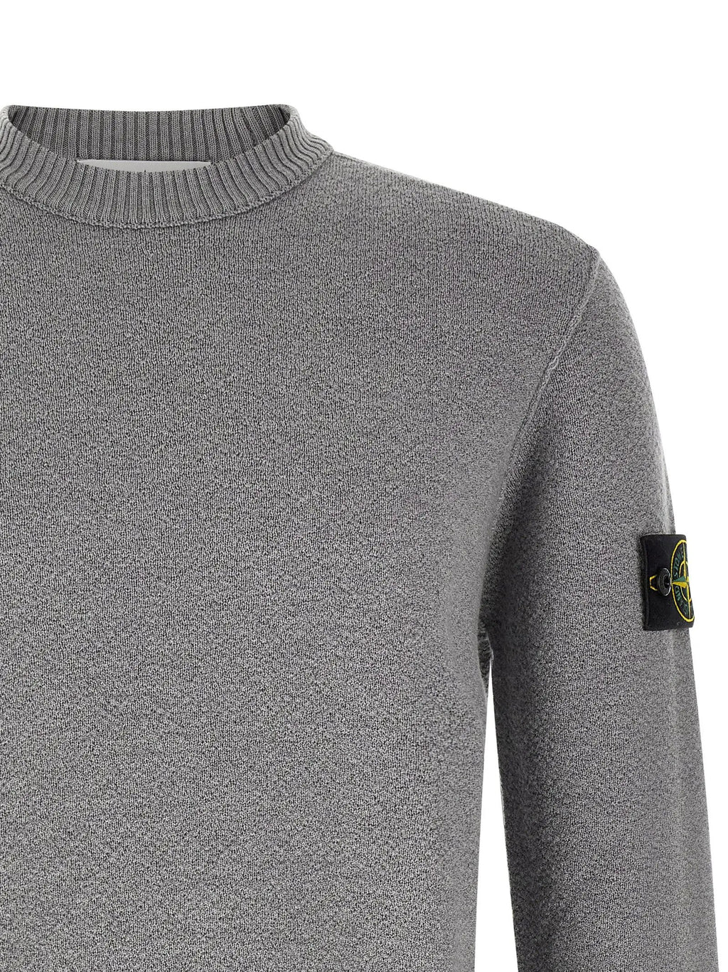 Stone Island Gray Virgin Wool Cardigan