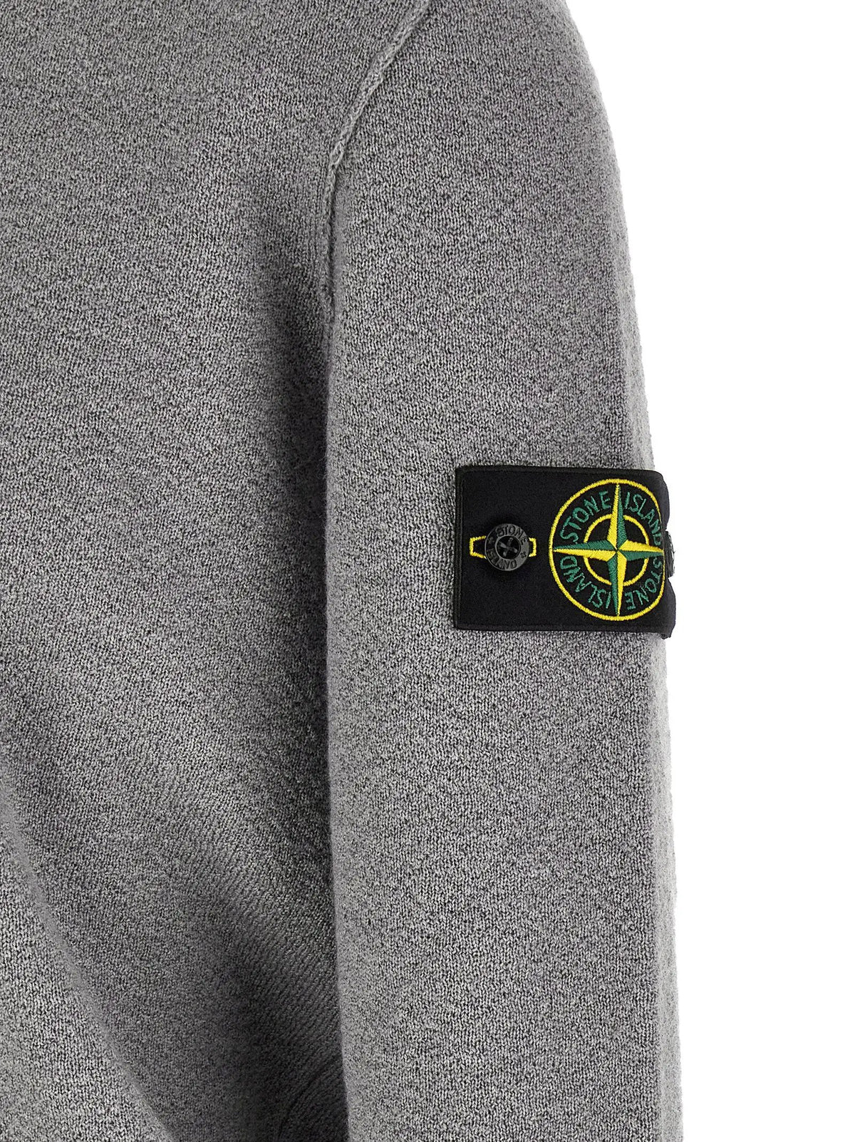 Stone Island Gray Virgin Wool Cardigan