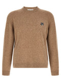 Maison Kitsuné Beige Wool Cardigan