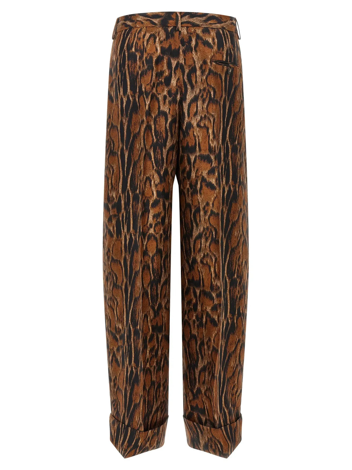 Alberto Biani Brown Silk Casual Pants