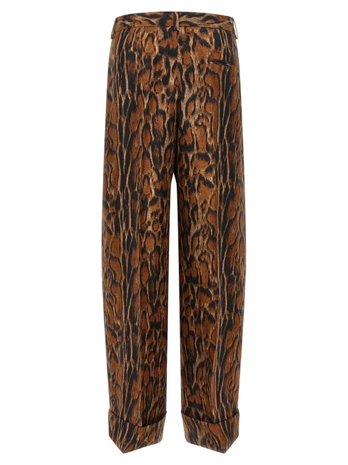 Alberto Biani Brown Silk Casual Pants