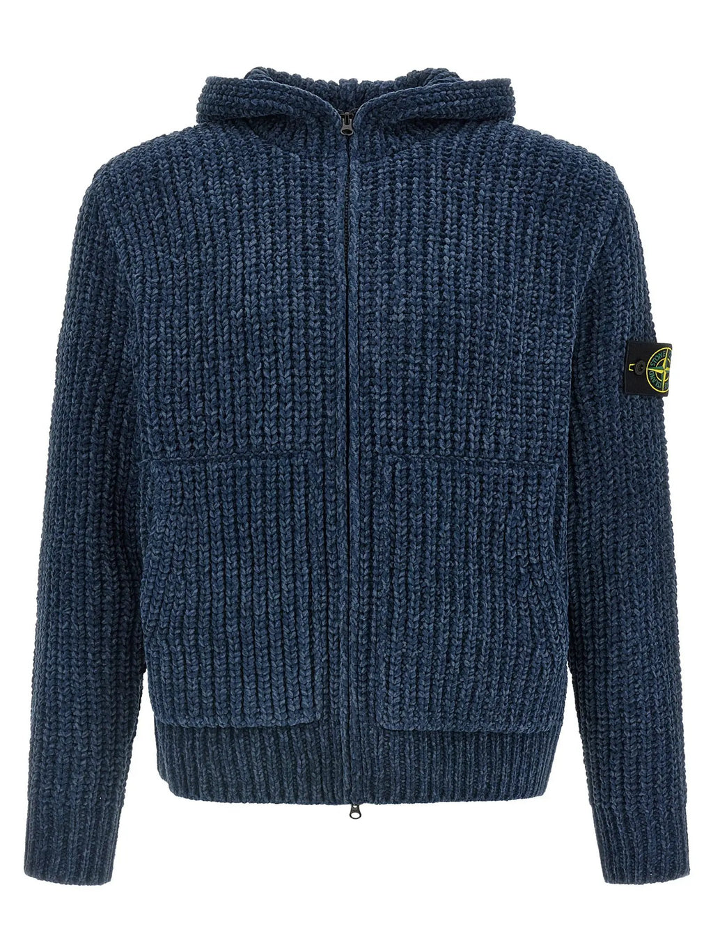 Stone Island Blue Cotton Cardigan