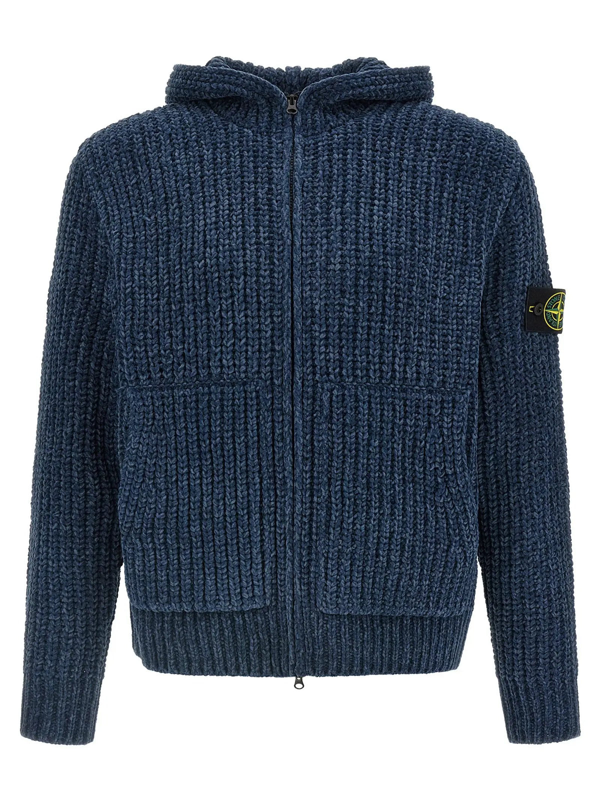 Stone Island Blue Cotton Cardigan