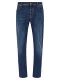 Jacob Cohen Blue Cotton Straight-Leg Jeans