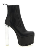 Rick Owens Black Calfskin Ankle Boots