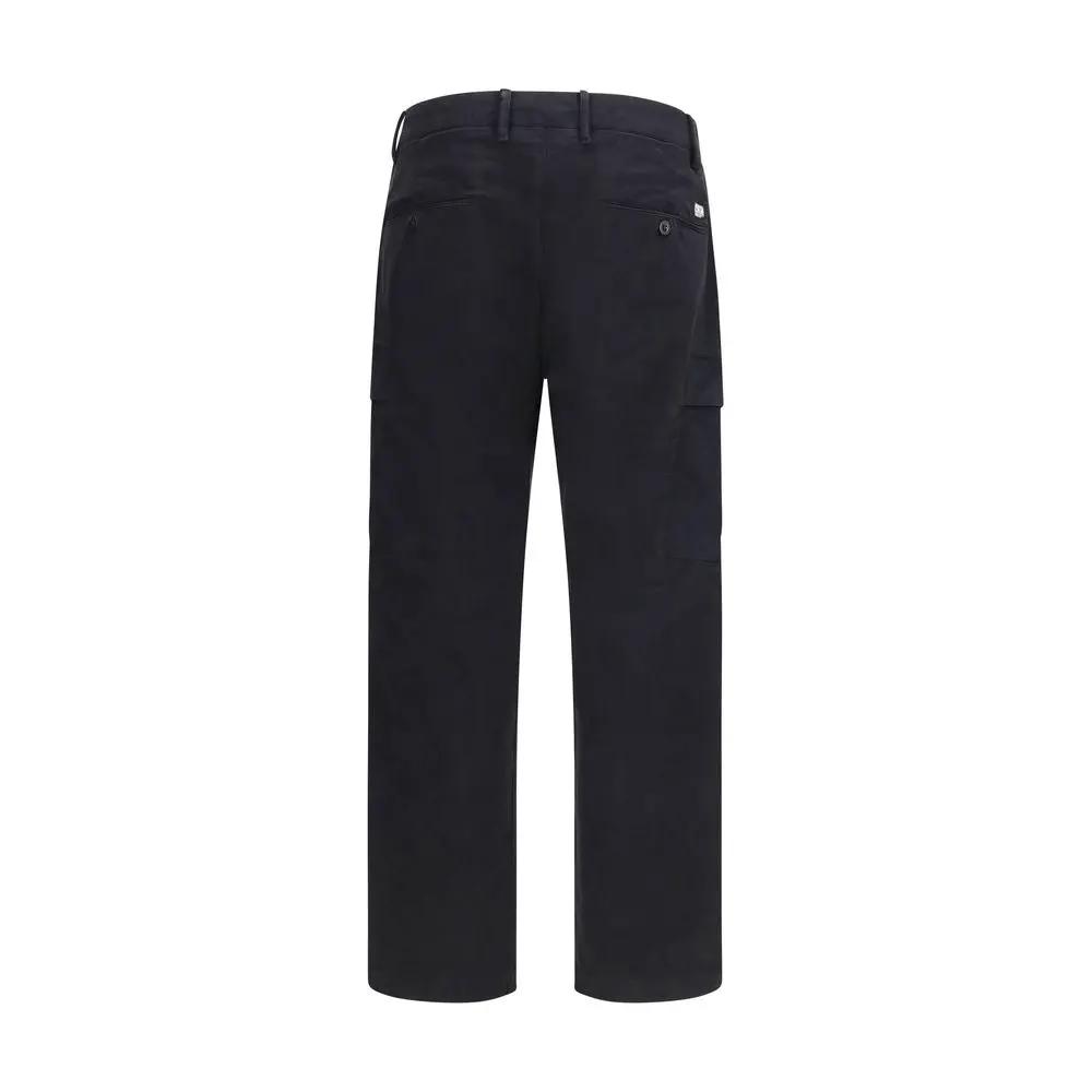 C.P. Company Black Cotton Cargo Pants