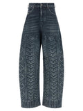 Diesel Blue Cotton High-Waisted Jean