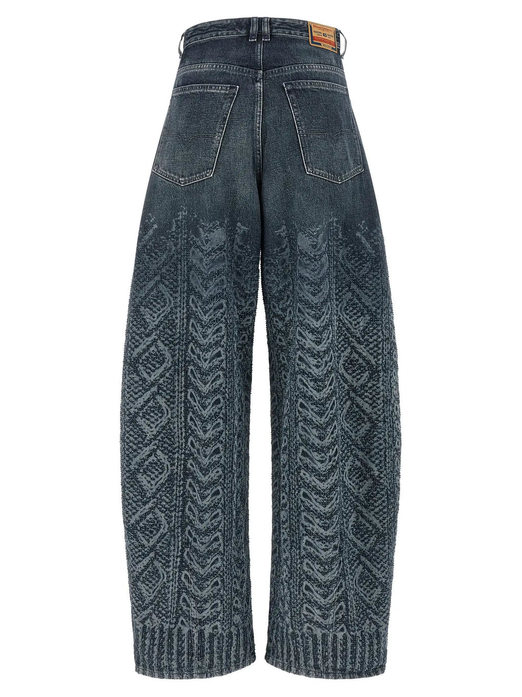 Diesel Blue Cotton High-Waisted Jean