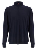 Kiton Blue Wool Cardigan