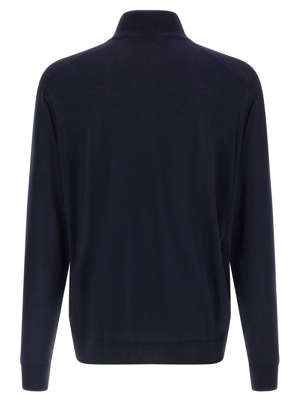 Kiton Blue Wool Cardigan