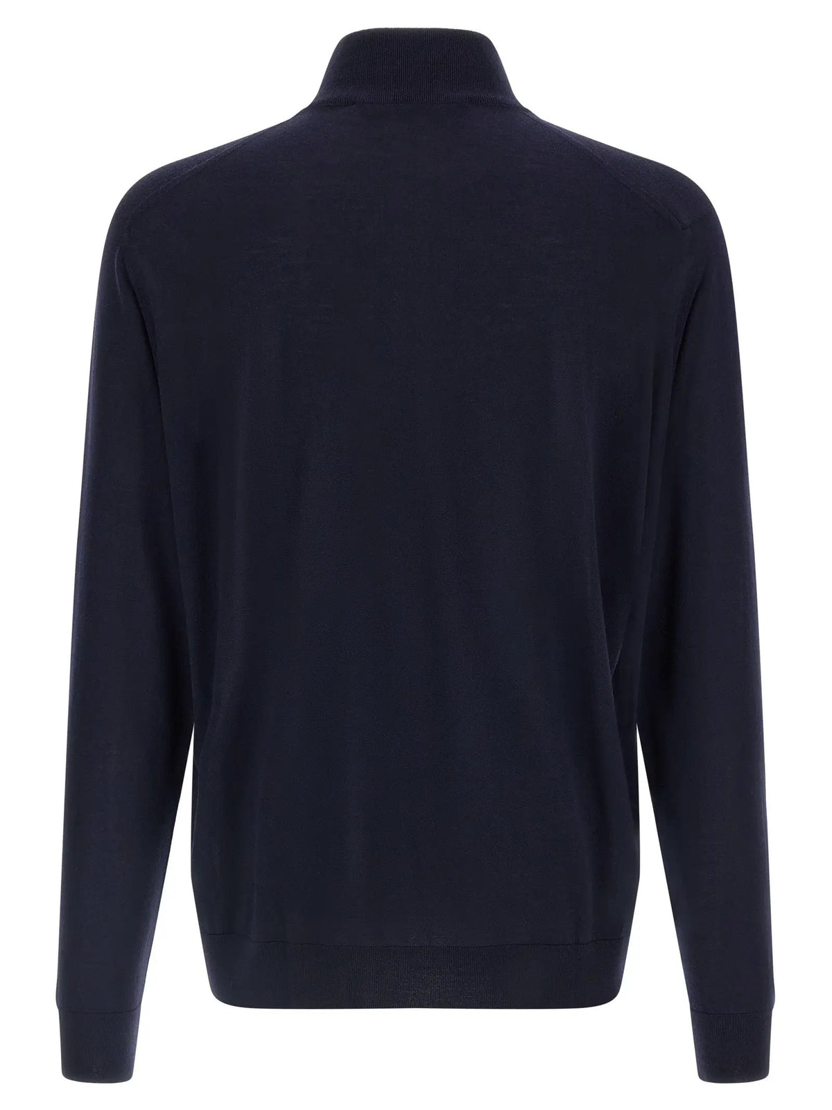 Kiton Blue Wool Cardigan