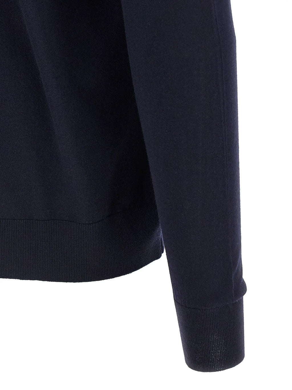Kiton Blue Wool Cardigan