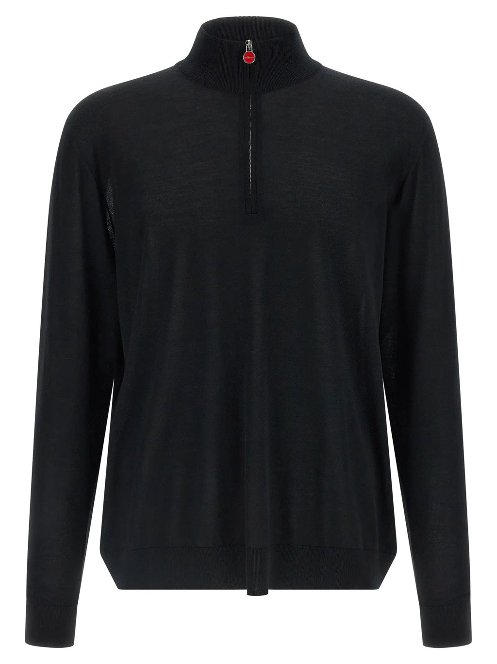 Kiton Black Wool Cardigan