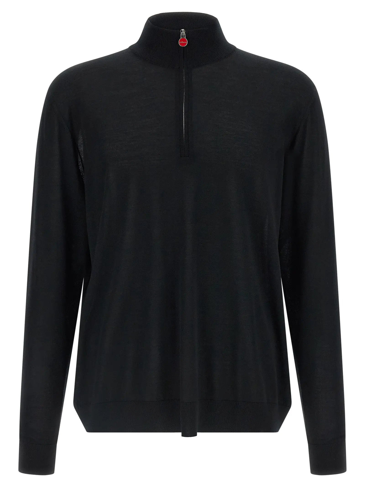 Kiton Black Wool Cardigan