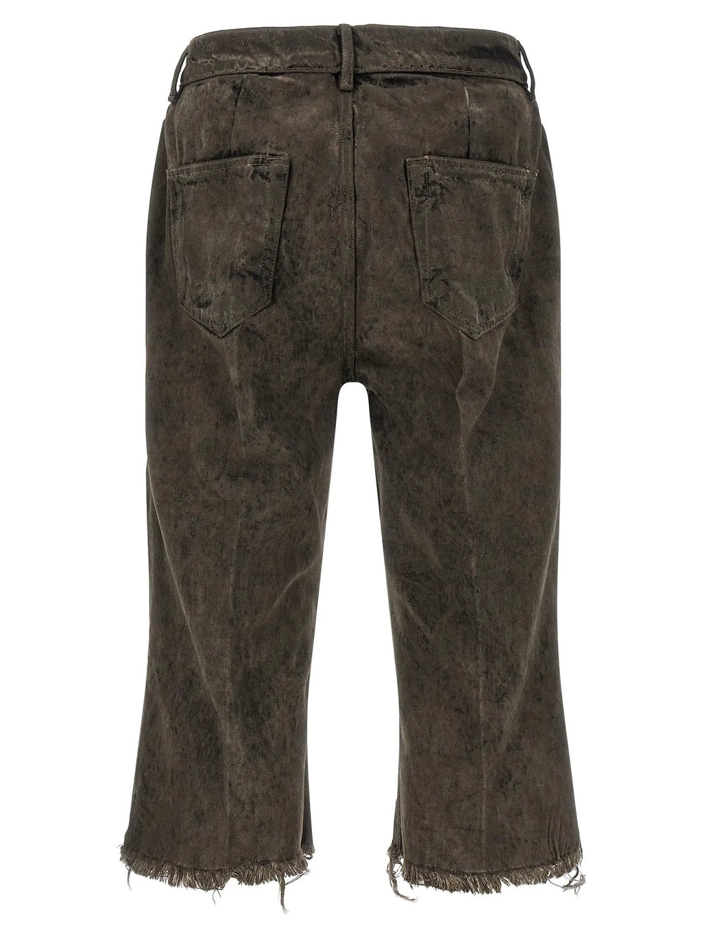 Rick Owens Gray Cotton Bermuda Shorts