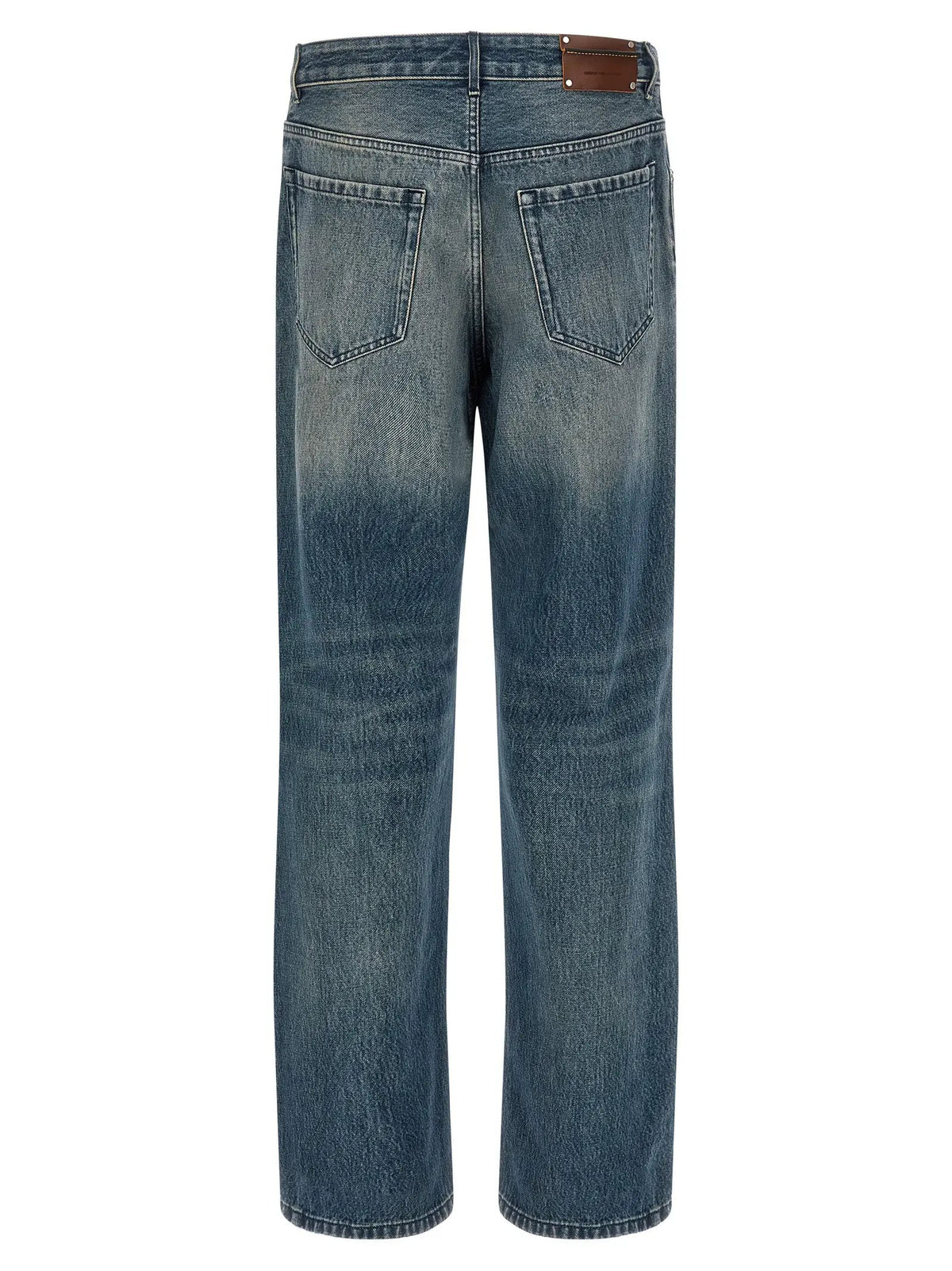 Dries Van Noten Blue Cotton Relaxed Fit Jeans
