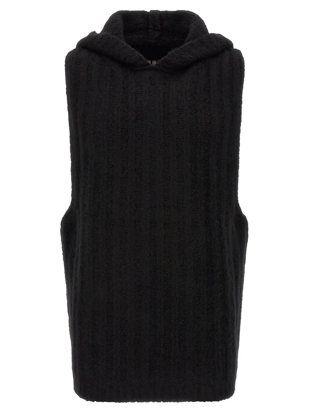 Rick Owens Black Cashmere Sleeveles Sweater