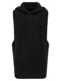 Rick Owens Black Cashmere Sleeveles Sweater