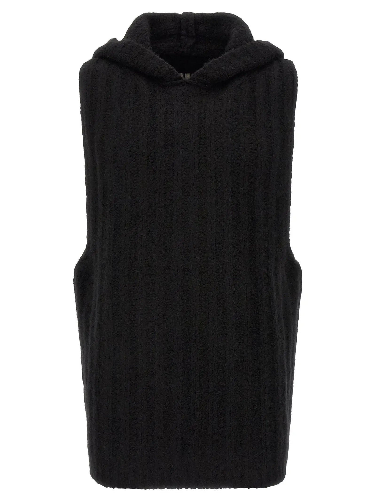 Rick Owens Black Cashmere Sleeveles Sweater