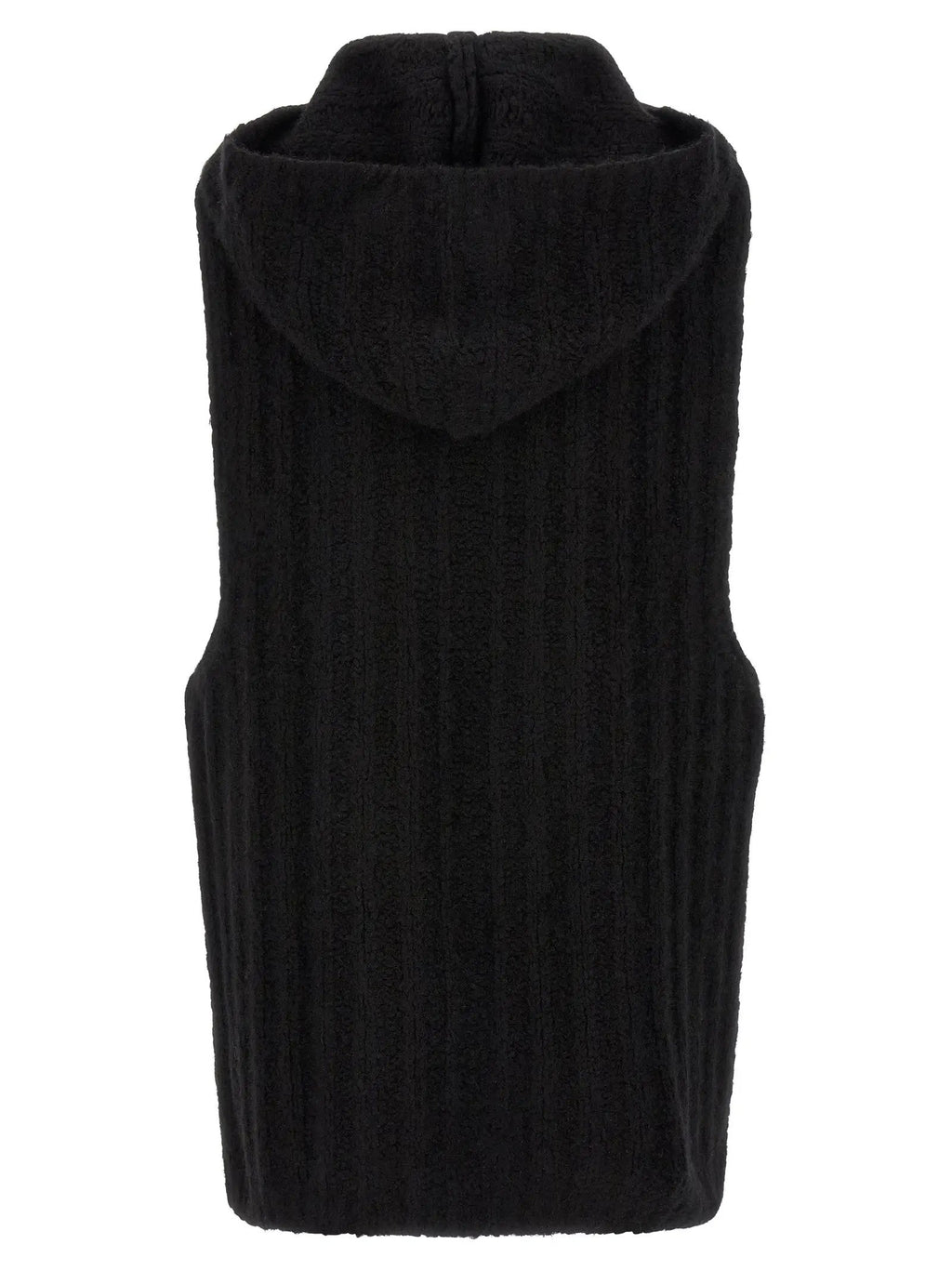 Rick Owens Black Cashmere Sleeveles Sweater