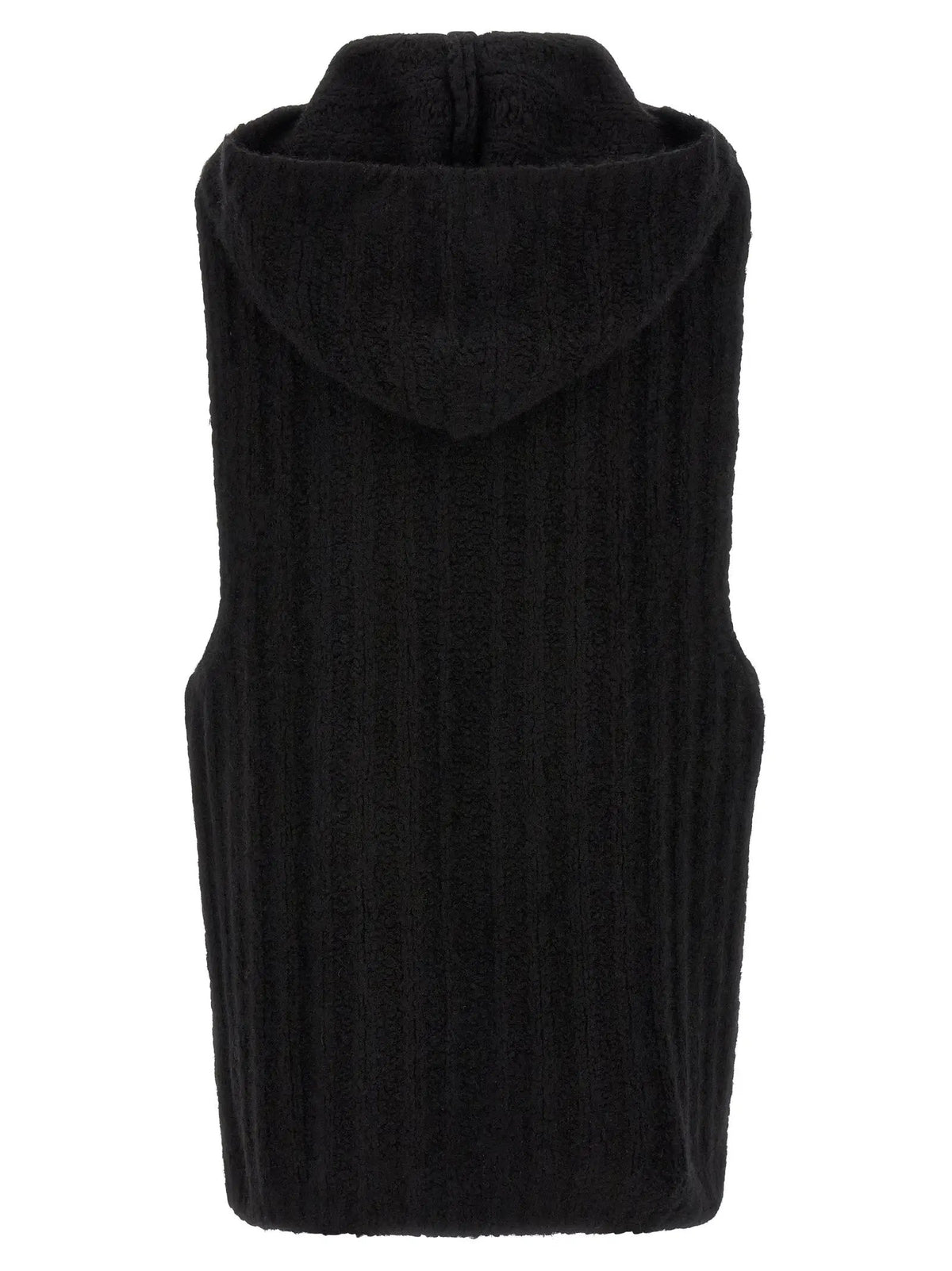Rick Owens Black Cashmere Sleeveles Sweater
