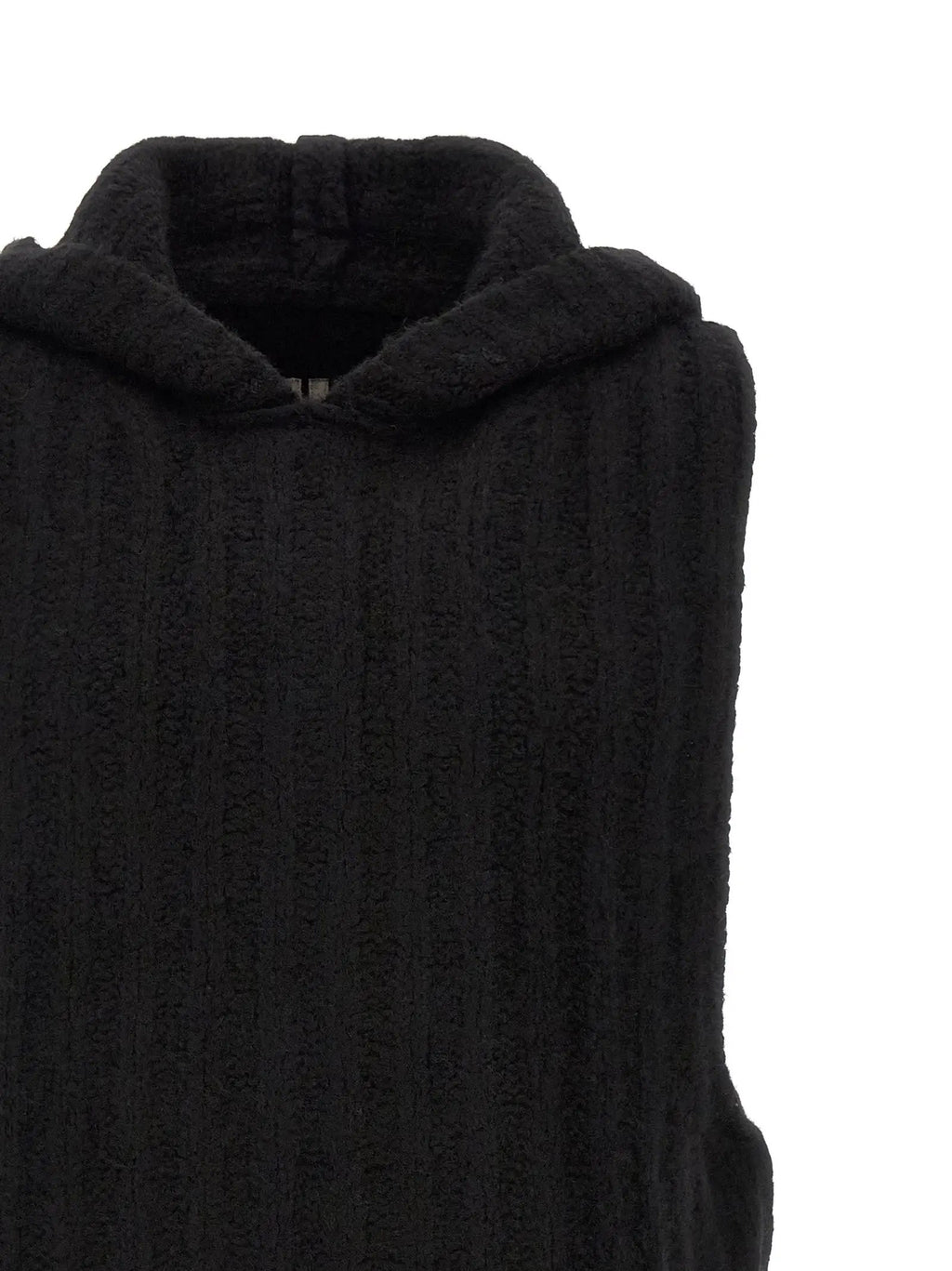 Rick Owens Black Cashmere Sleeveles Sweater