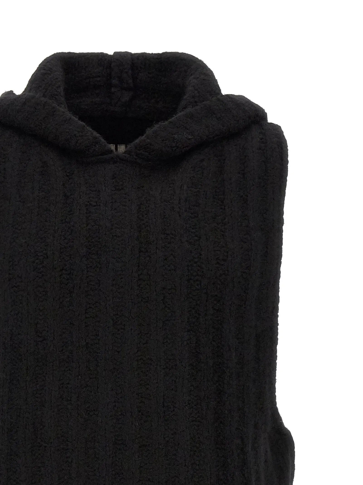 Rick Owens Black Cashmere Sleeveles Sweater