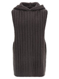 Rick Owens Gray Cashmere Sleeveles Sweater