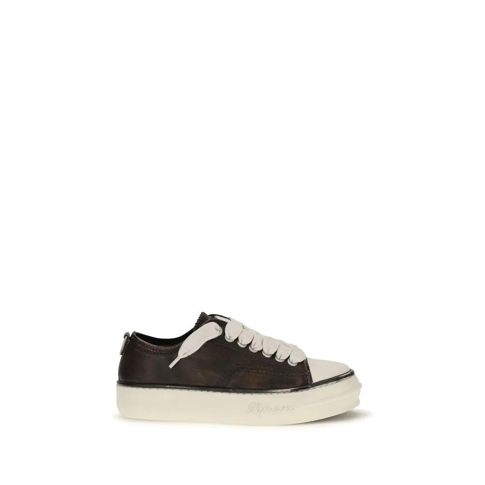 Represent Represent Brown Calf Leather Bos Taurus Chunky Sneakers