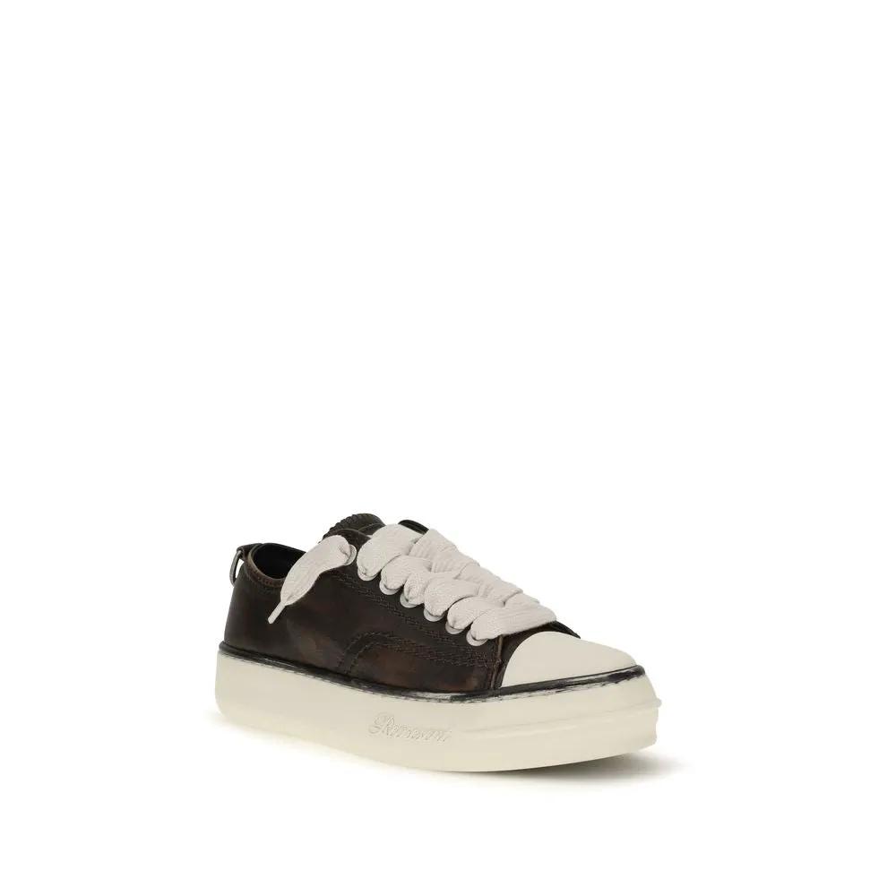 Represent Represent Brown Calf Leather Bos Taurus Chunky Sneakers
