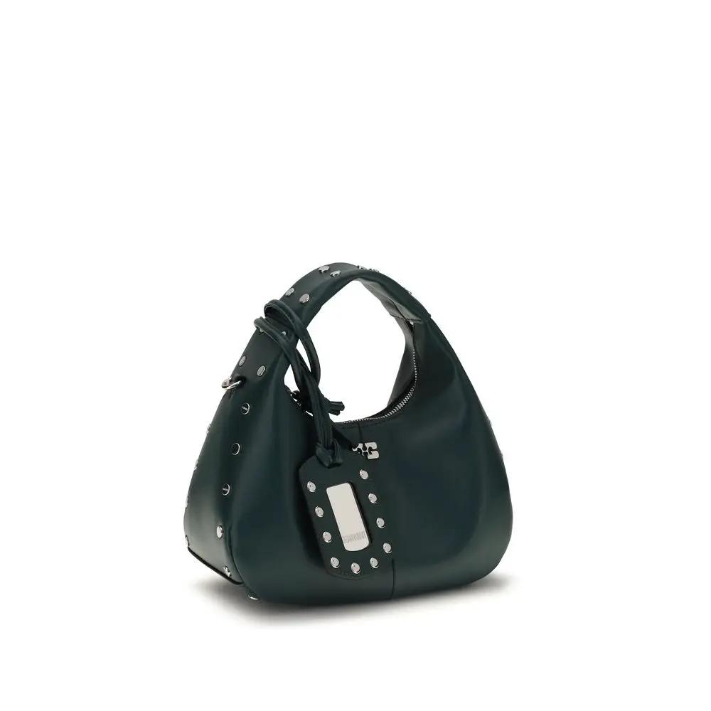 Ganni Ganni Bicolor Recycled Leather Shoulder Bag