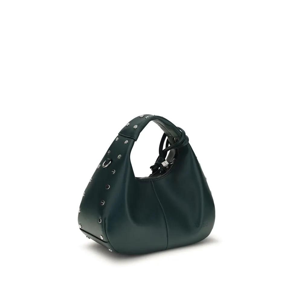 Ganni Ganni Bicolor Recycled Leather Shoulder Bag