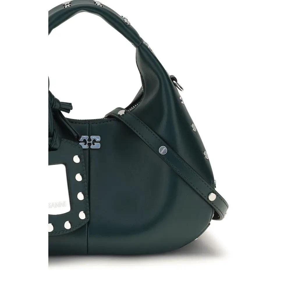 Ganni Ganni Bicolor Recycled Leather Shoulder Bag