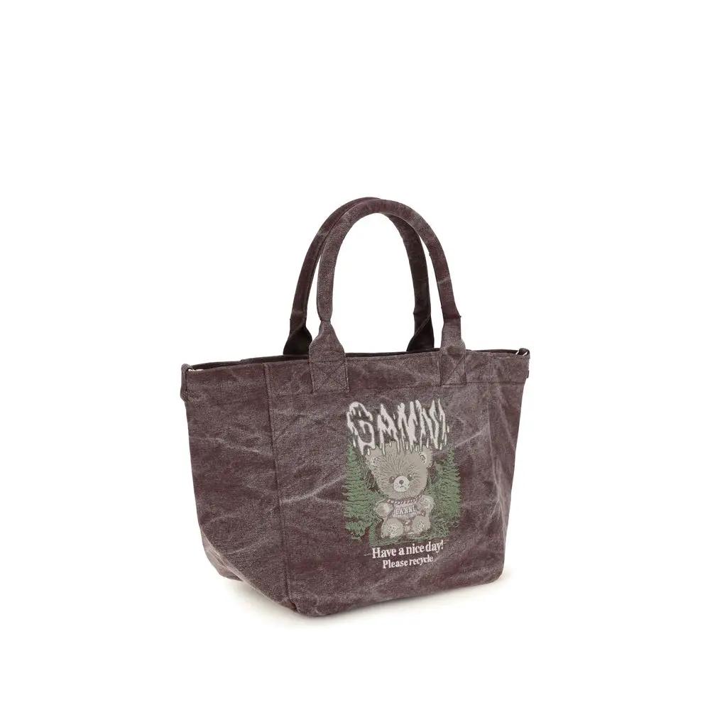 Ganni Ganni Bordeaux Cotton Shoulder Bag