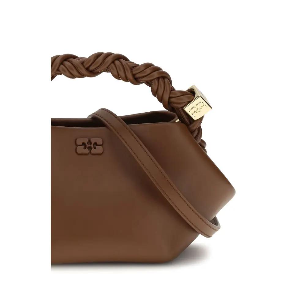 Ganni Ganni Brown Recycled Leather Shoulder Bag