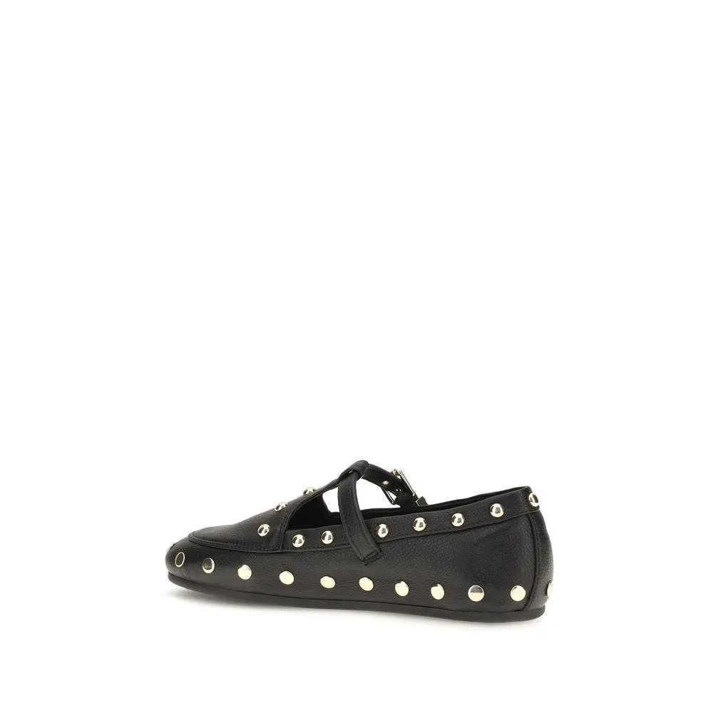 Ganni Ganni Black Recycled Polyester Ballet Flats