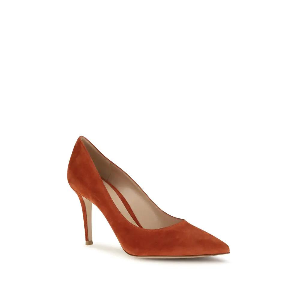Gianvito Rossi Gianvito Rossi Red Calf Leather Bos Taurus High Heel Pumps